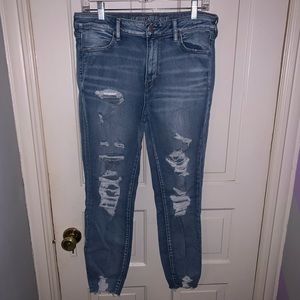 American Eagle Distressed High Wasted Jeggings